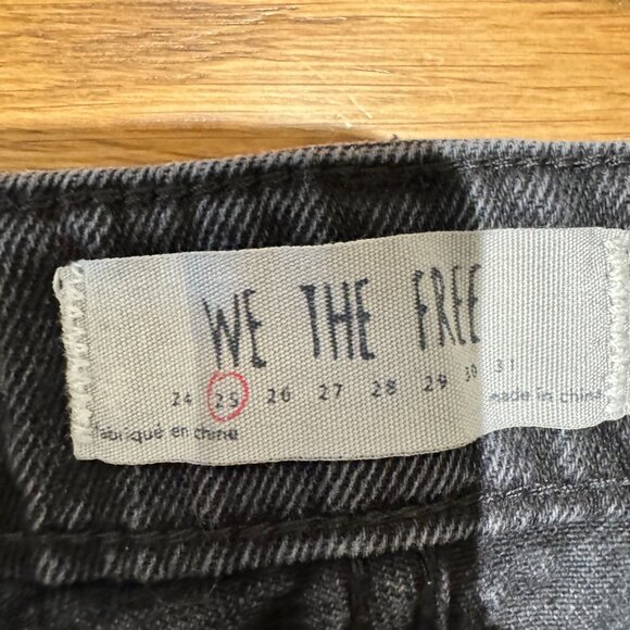 Free People Black Denim Zip Up Mini Skirt - Picture 3 of 3